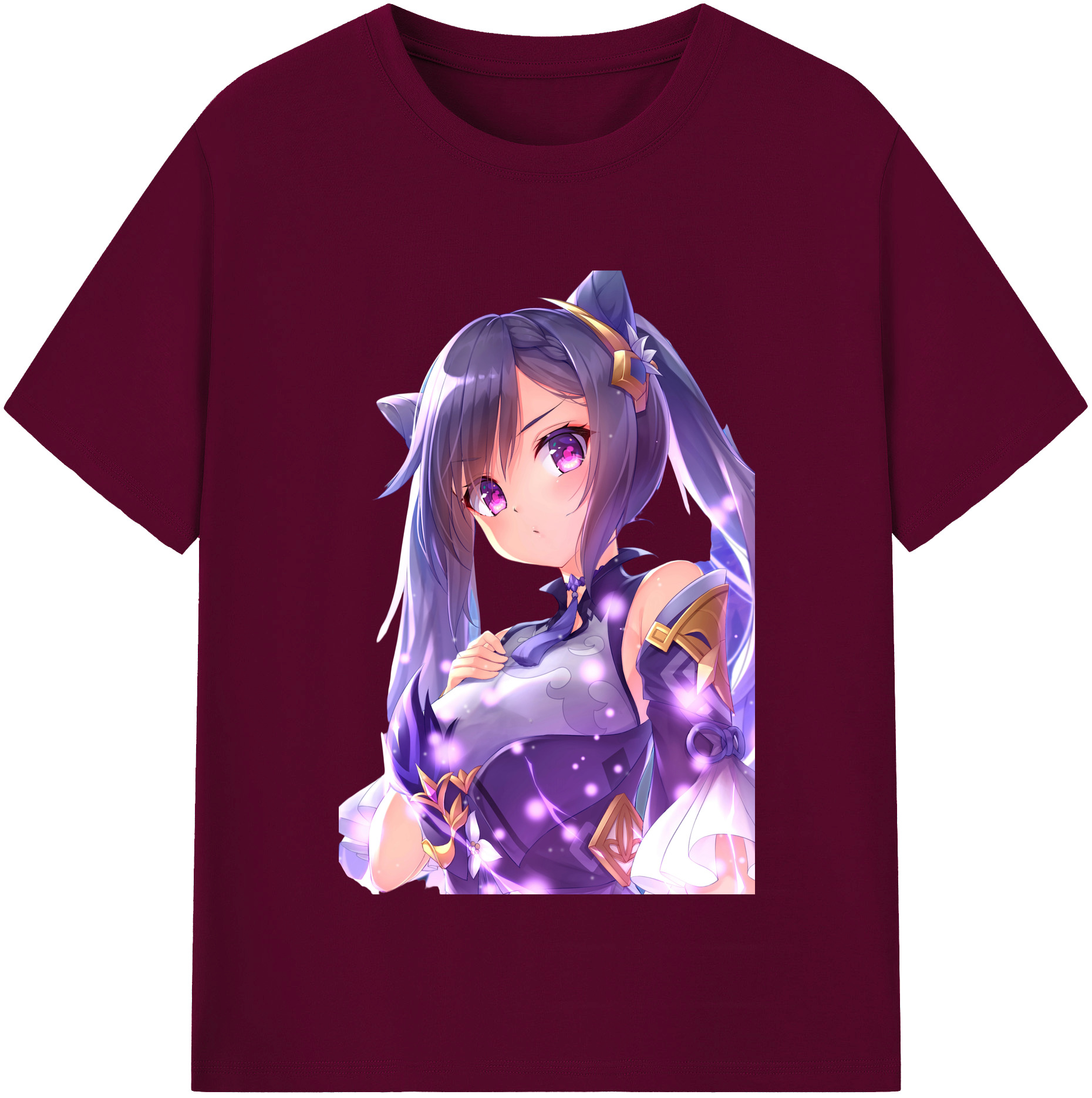 げんし神 刻晴 こくせい genshin Kokusei レディースカジュアルプリントTシャツ（綿100％）